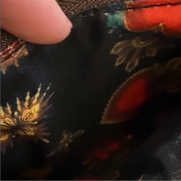 Nicole Lee Red and Gold Floral Clutch - Picture 8 of 8